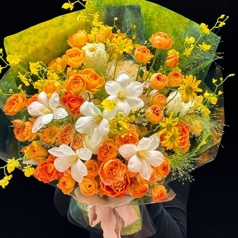 高级感油画风花束｜一年好景，最是橙黄橘绿时